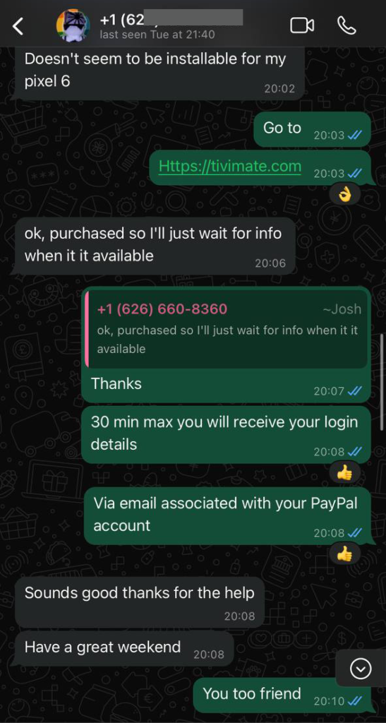 Home 68 Recensioni su Whatsapp IPTV